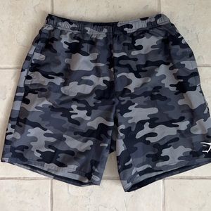Grey Camo Gymshark Shorts Size M